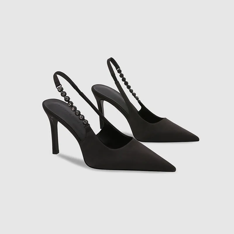 Hosta Rhinestone Chain Stiletto Pumps