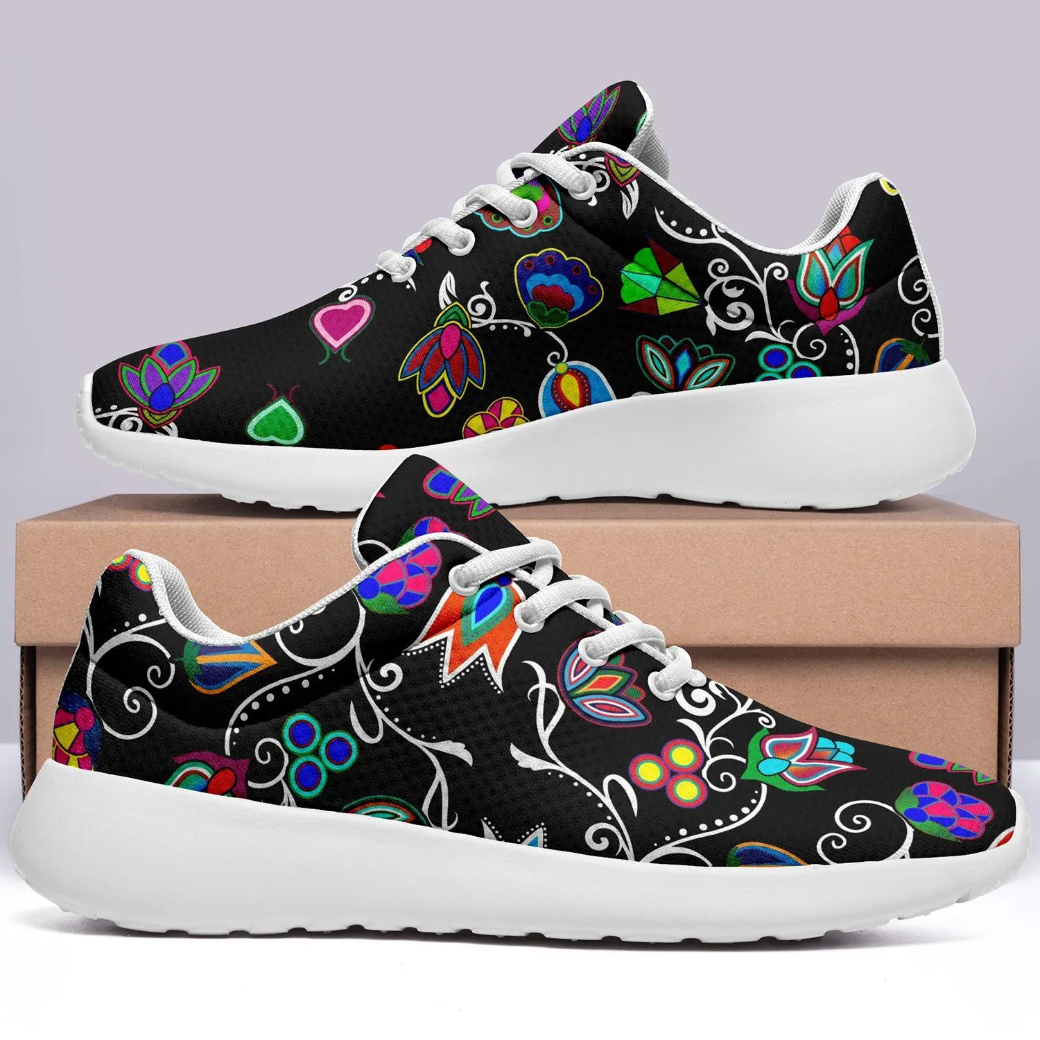 Indigenous Paisley Black Ikkaayi Sport Sneakers