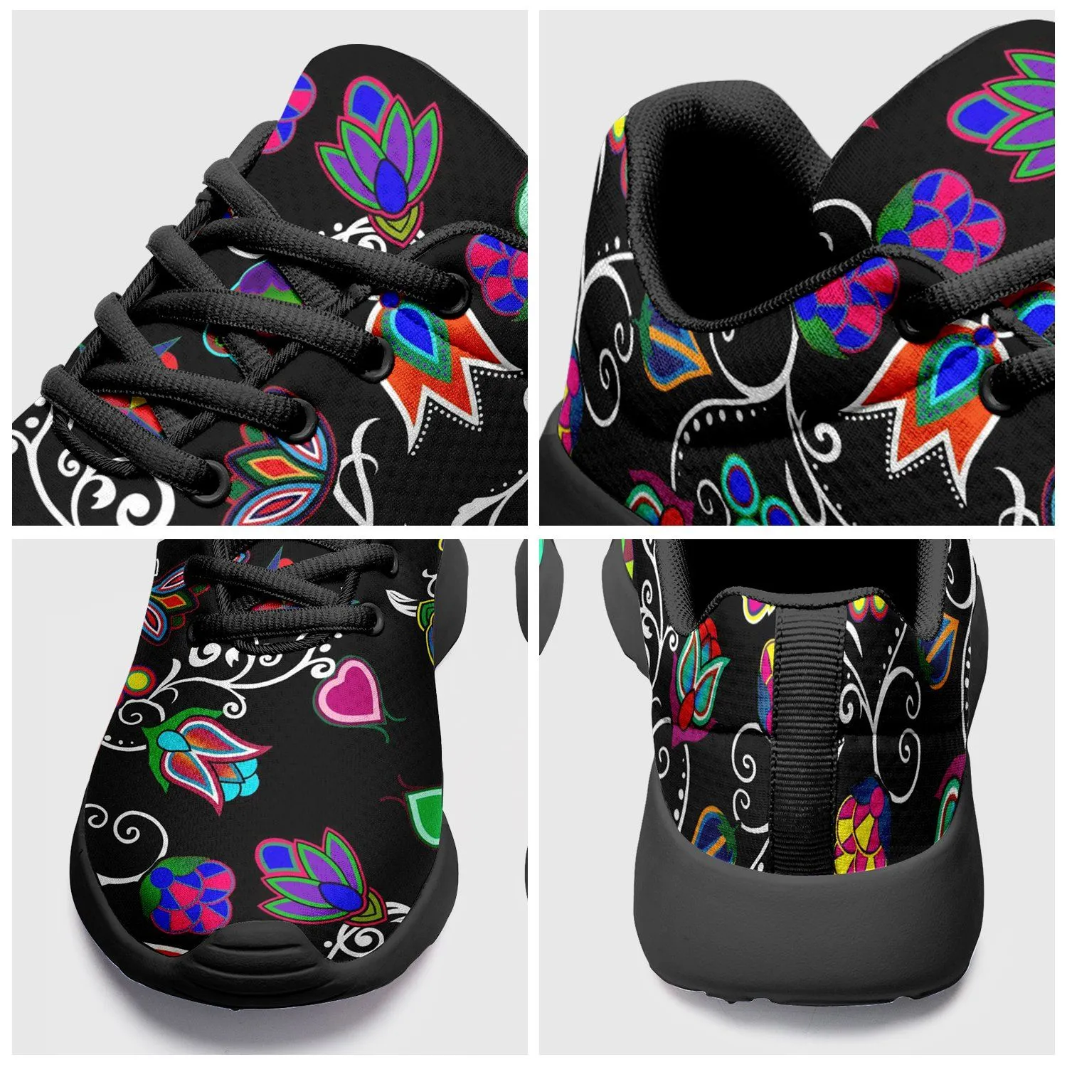 Indigenous Paisley Black Ikkaayi Sport Sneakers