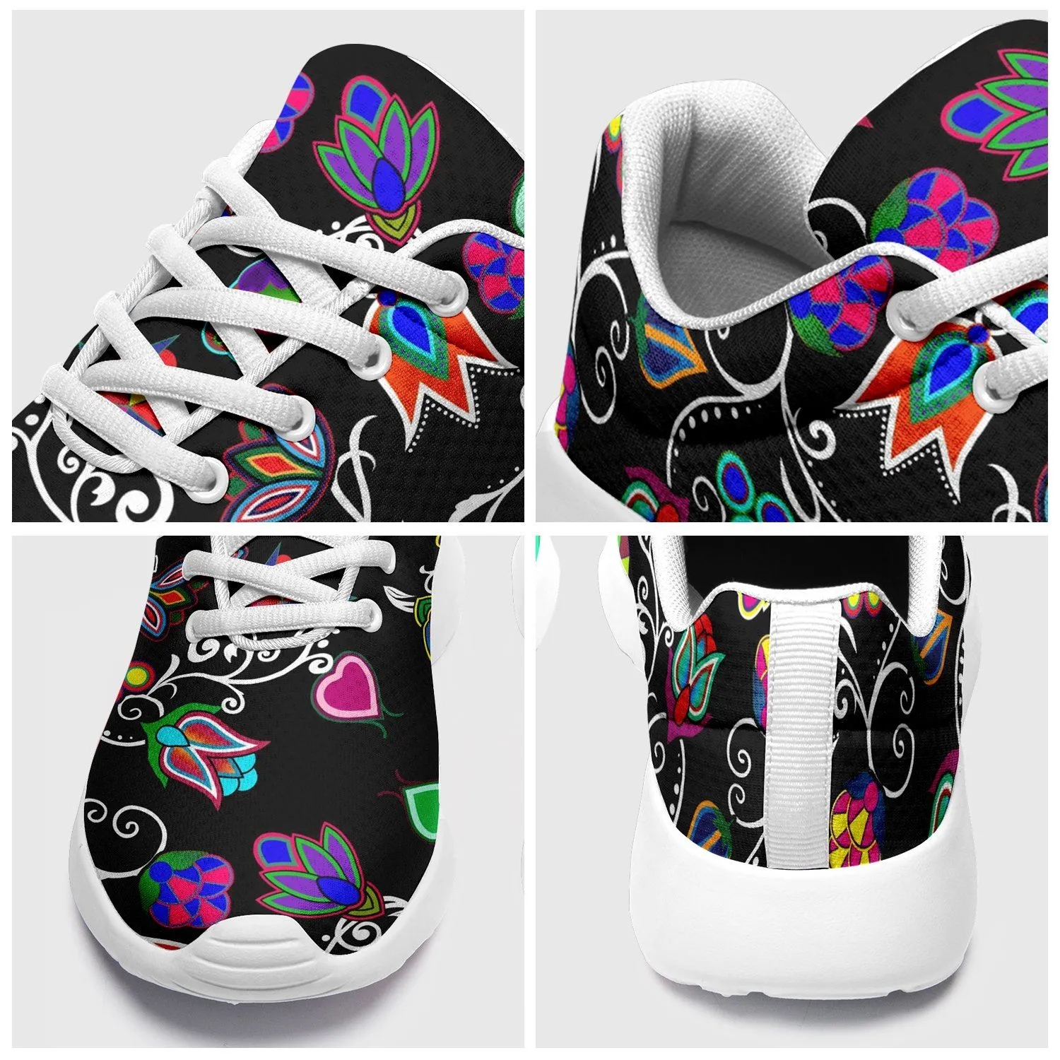 Indigenous Paisley Black Ikkaayi Sport Sneakers