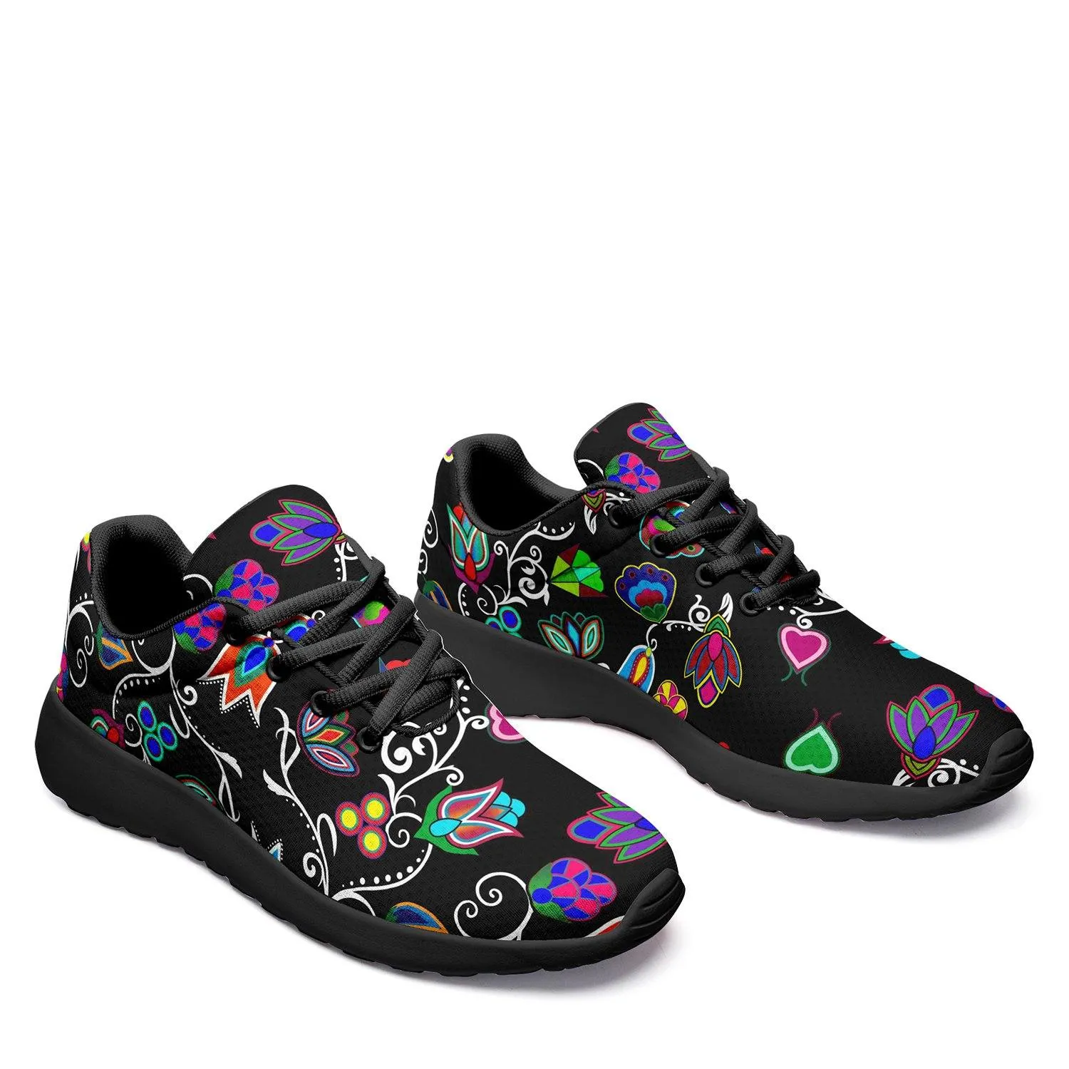 Indigenous Paisley Black Ikkaayi Sport Sneakers
