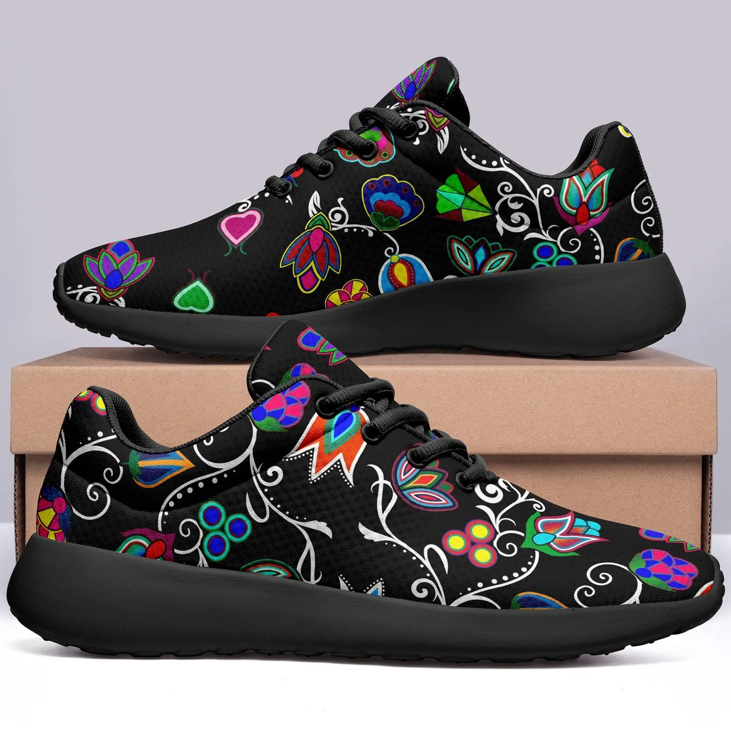 Indigenous Paisley Black Ikkaayi Sport Sneakers