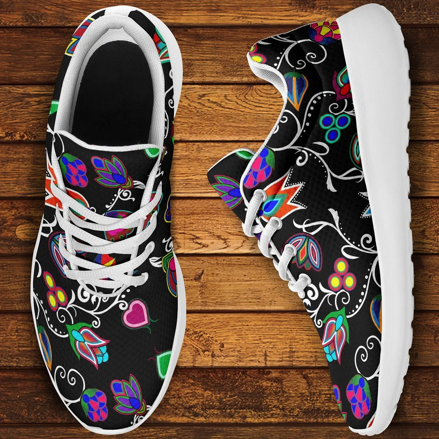 Indigenous Paisley Black Ikkaayi Sport Sneakers
