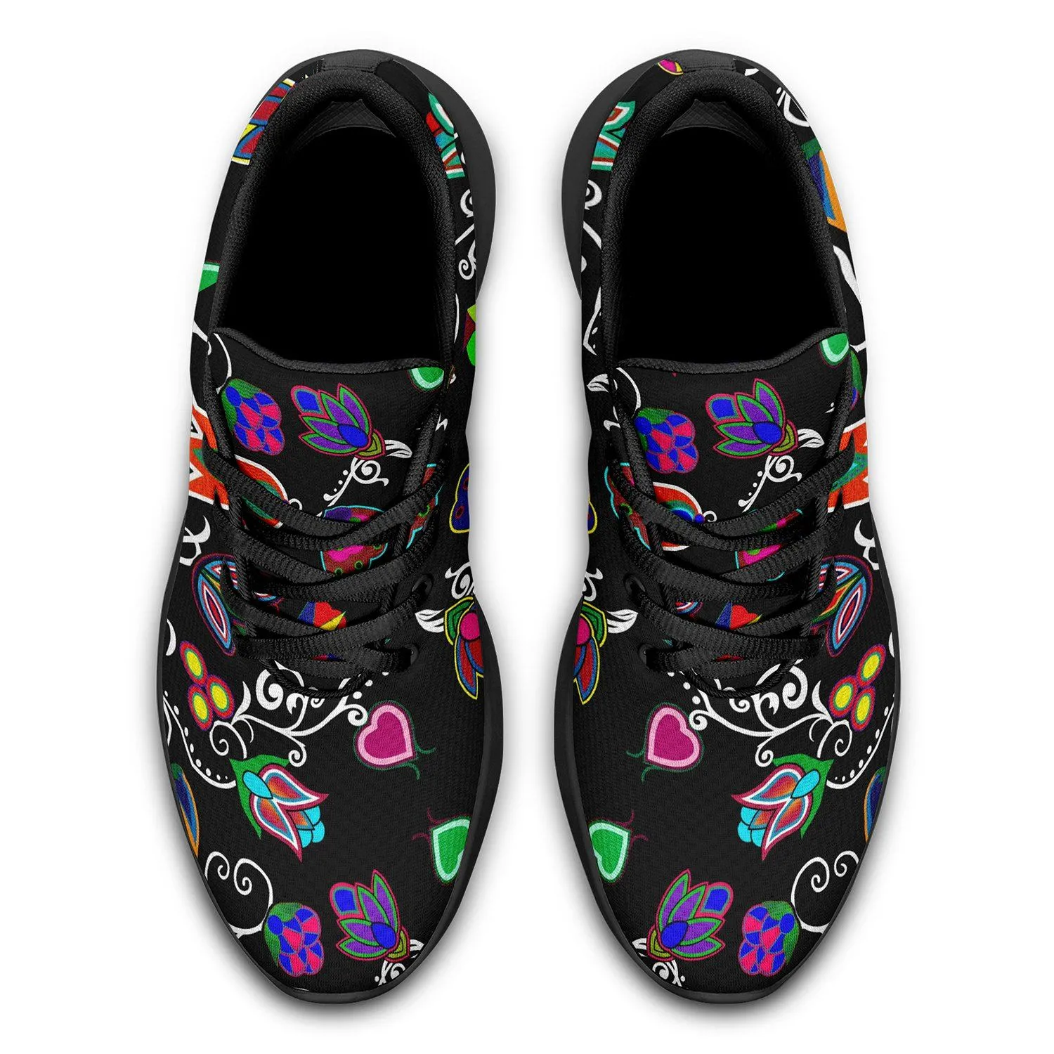 Indigenous Paisley Black Ikkaayi Sport Sneakers