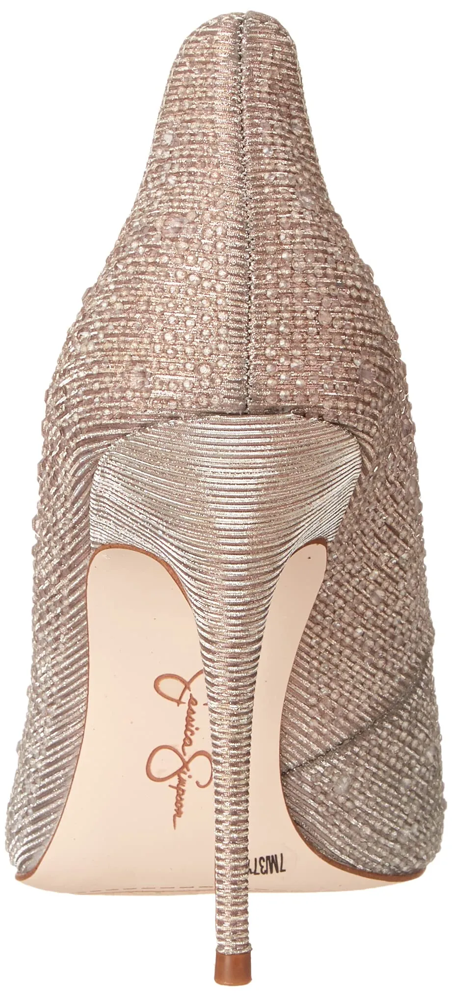 Jessica Simpson Wayva Silver Rhinestone Fashion Pointed Toe High Heeled Pumps