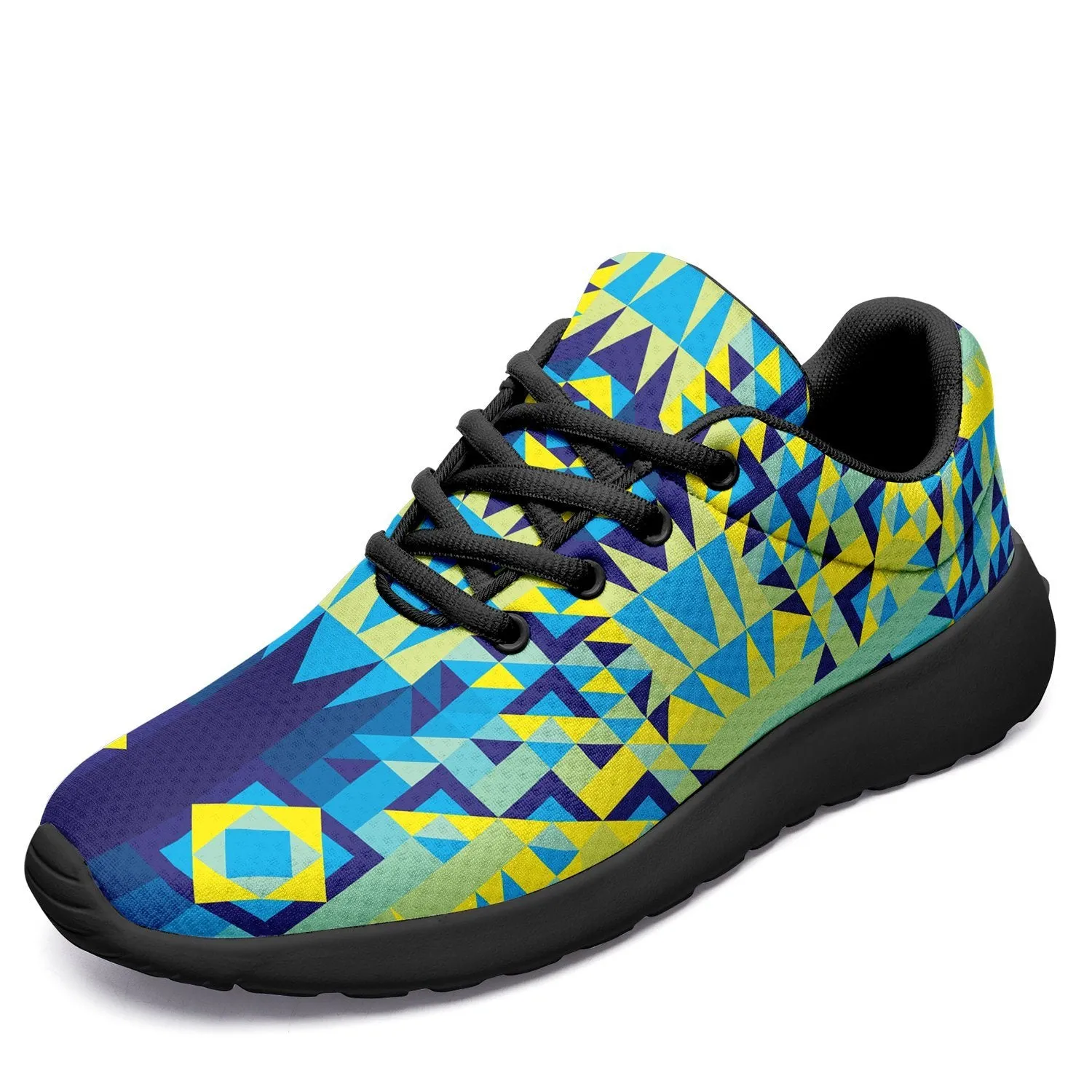 Kaleidoscope Jaune Bleu Ikkaayi Sport Sneakers