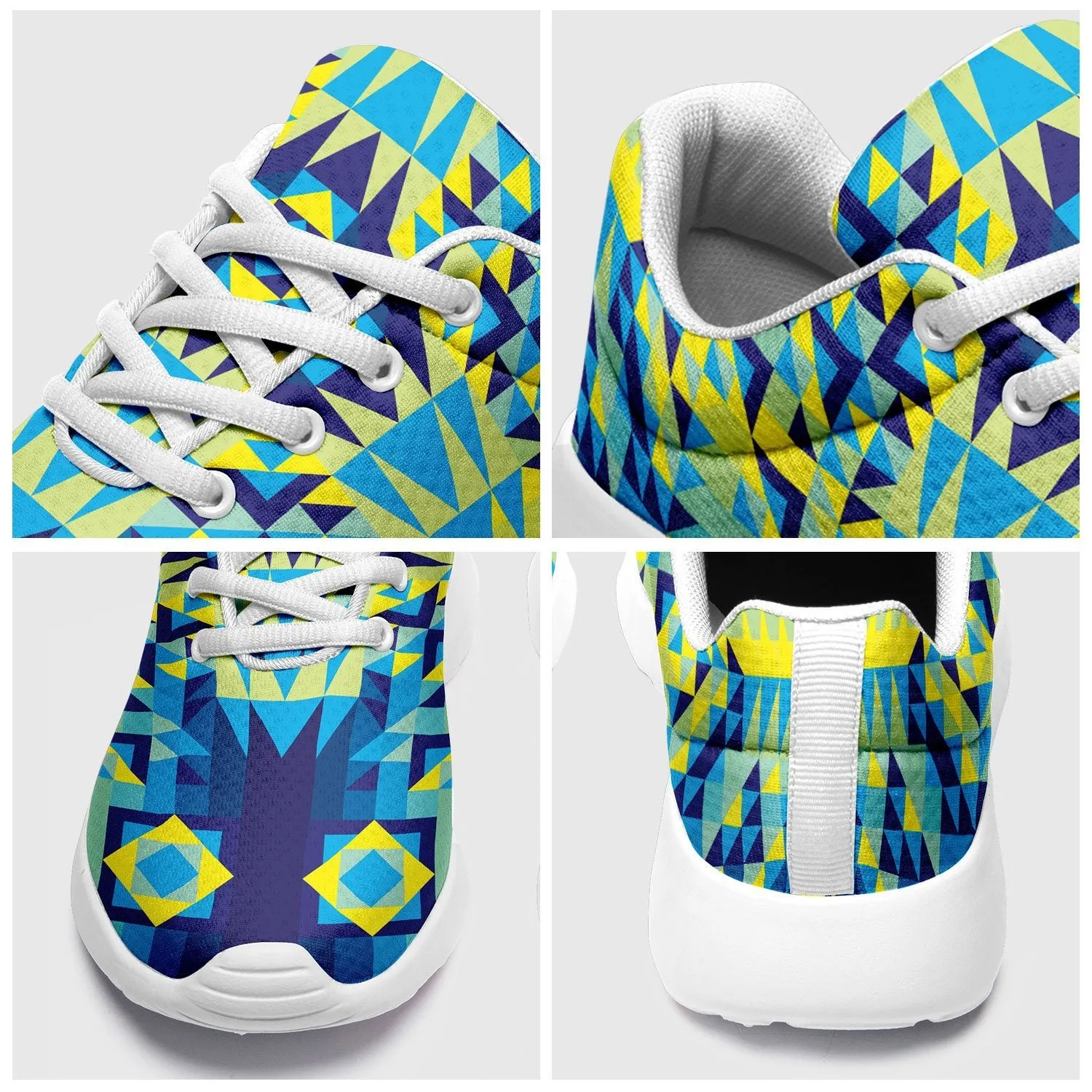 Kaleidoscope Jaune Bleu Ikkaayi Sport Sneakers