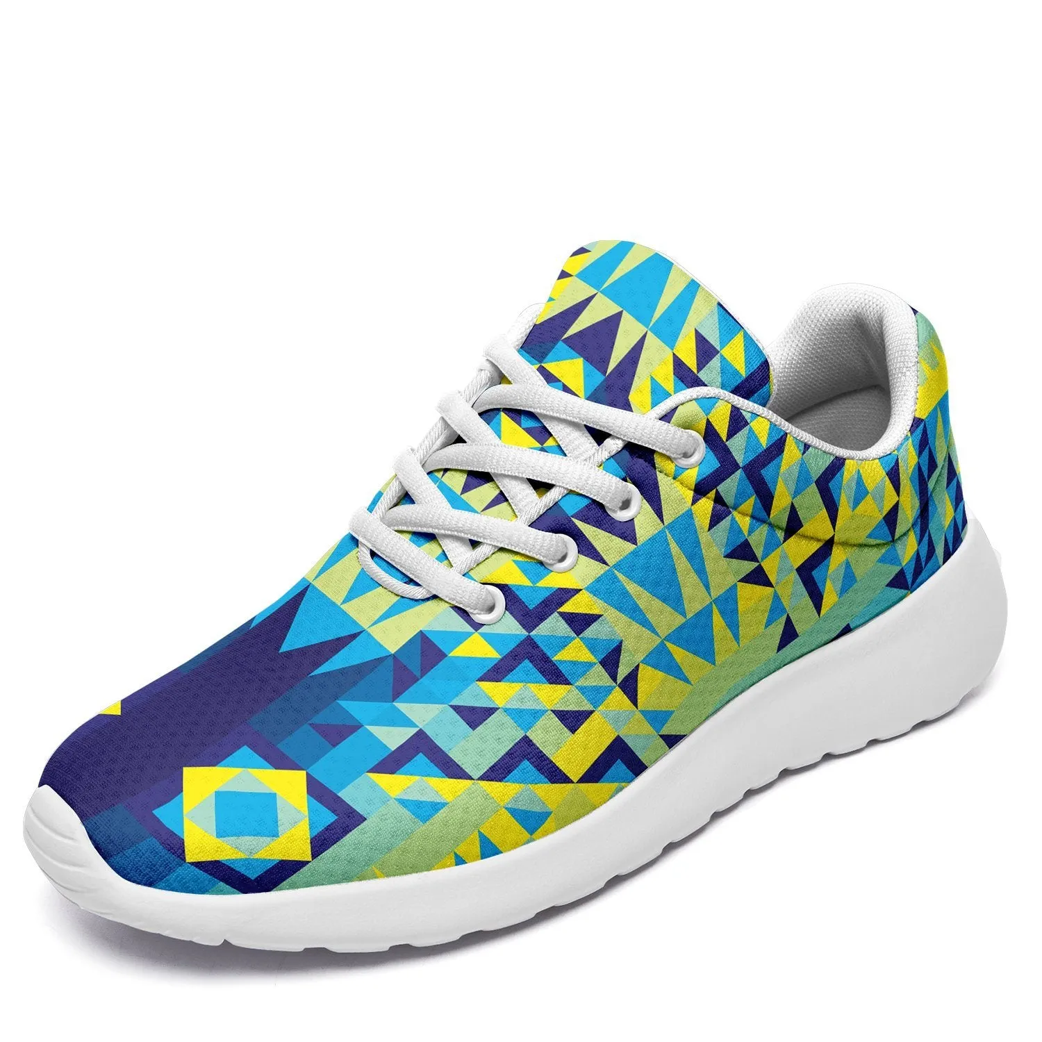 Kaleidoscope Jaune Bleu Ikkaayi Sport Sneakers