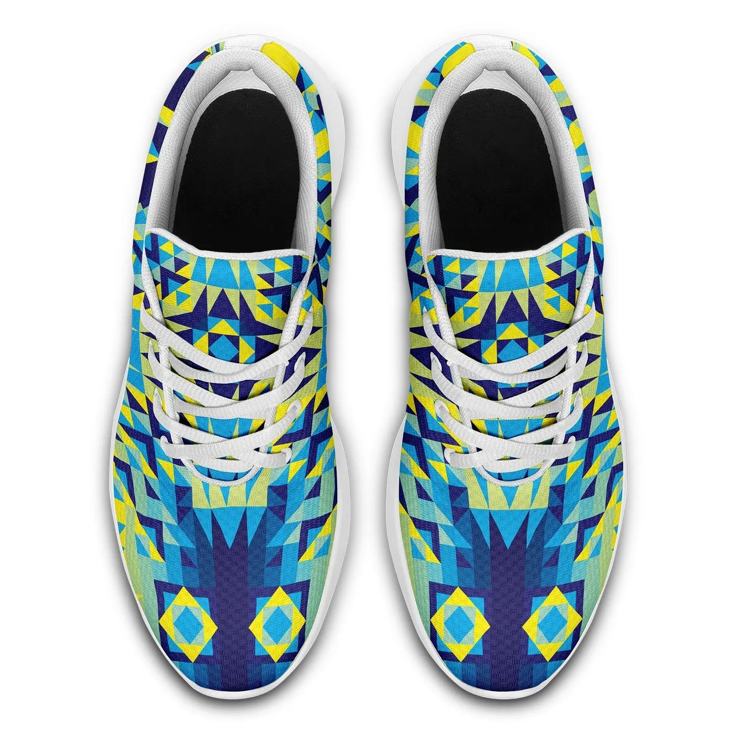Kaleidoscope Jaune Bleu Ikkaayi Sport Sneakers