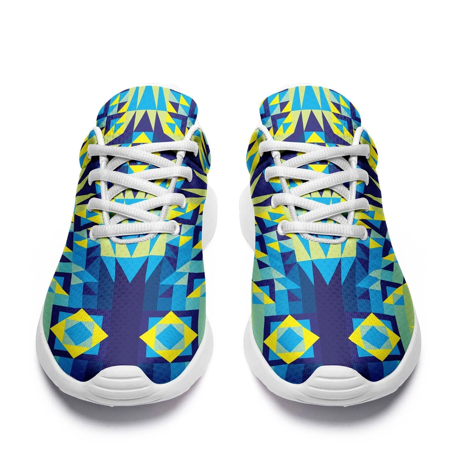Kaleidoscope Jaune Bleu Ikkaayi Sport Sneakers