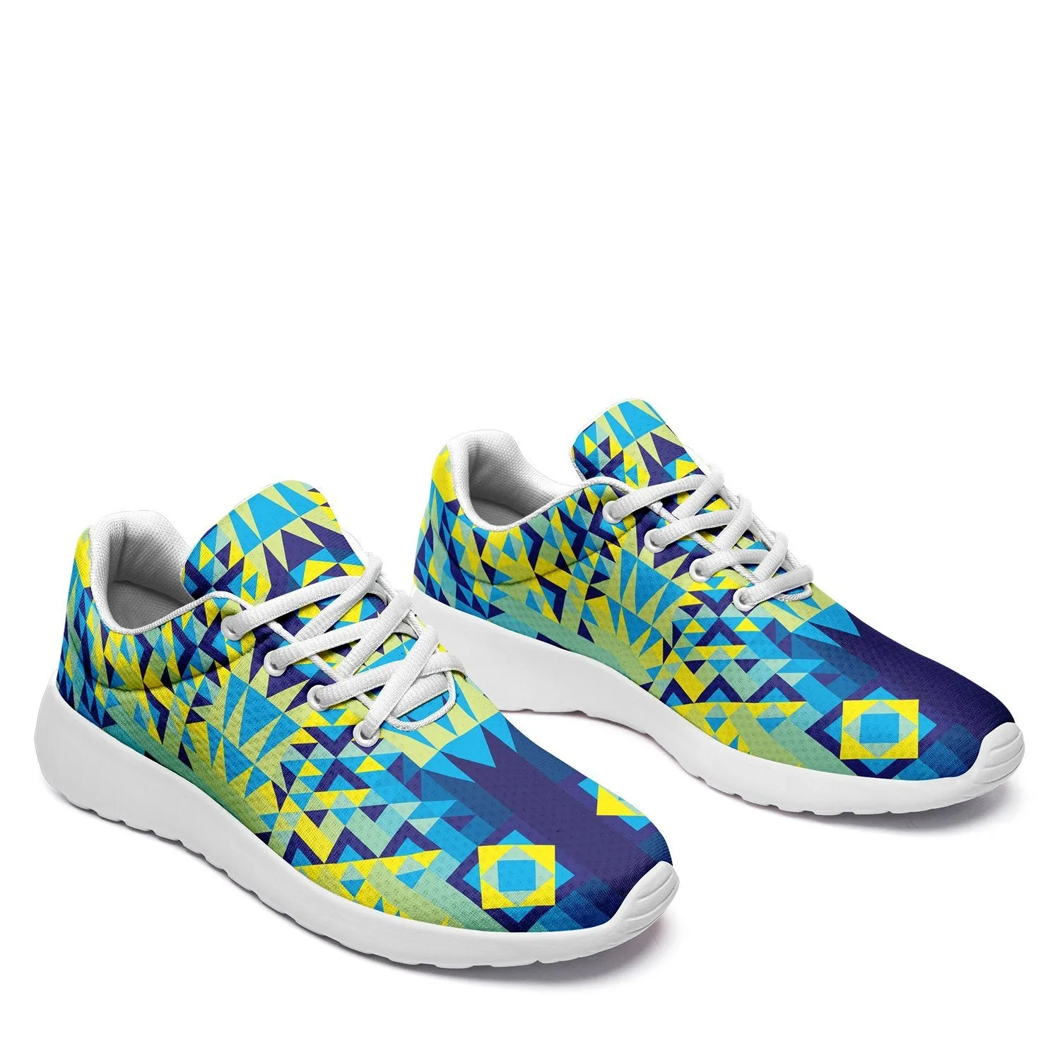 Kaleidoscope Jaune Bleu Ikkaayi Sport Sneakers