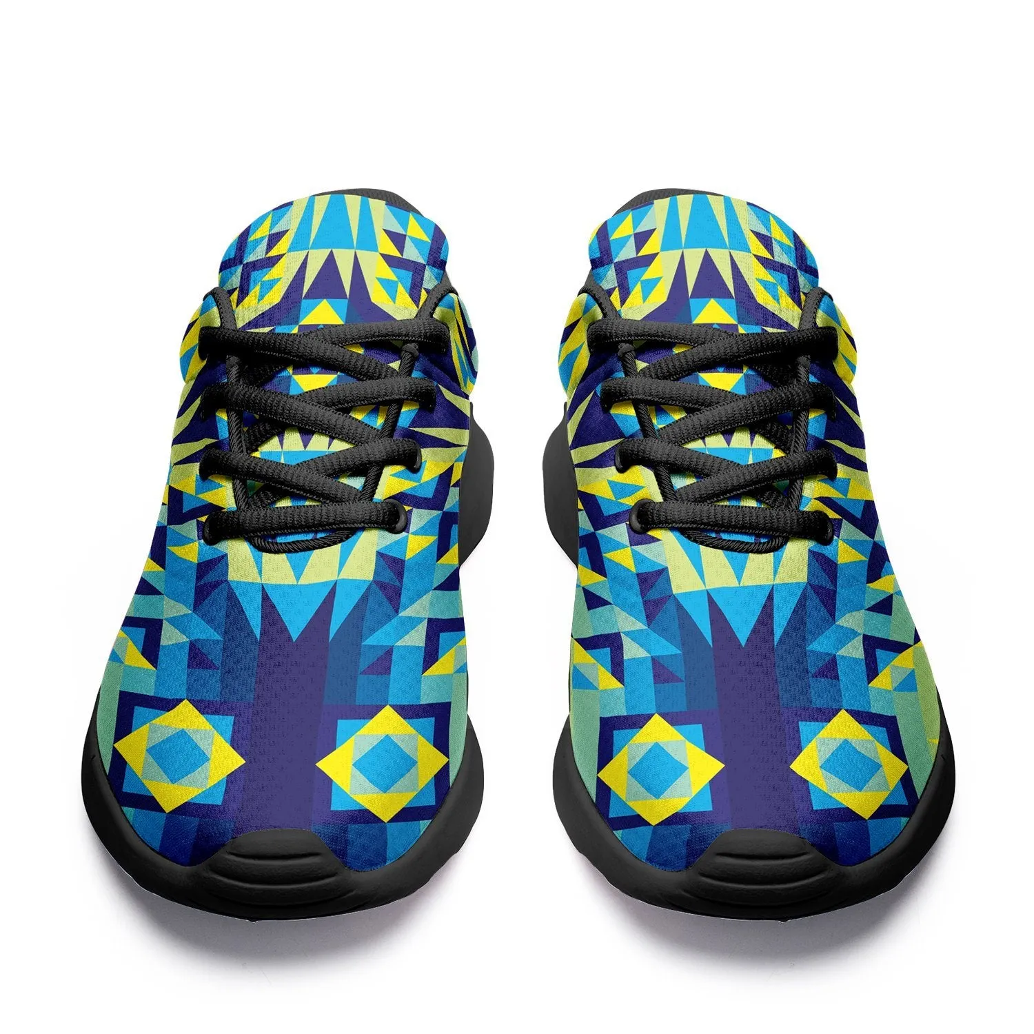 Kaleidoscope Jaune Bleu Ikkaayi Sport Sneakers
