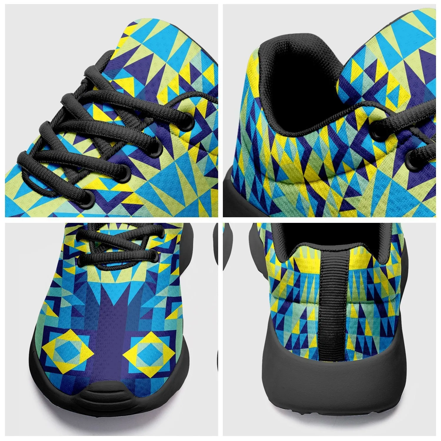 Kaleidoscope Jaune Bleu Ikkaayi Sport Sneakers