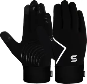 Kids Running Sports Gloves Cycling Boys Winter Touch Screen Thermal Children Girls Windproof Outdoor Anti-slip Gloves Warm Bike Riding Football Walking Ski Ages 4-12