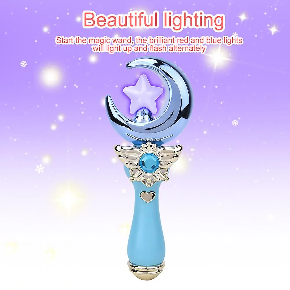 Magical Light-Up Fairy Wand for Kids Handheld Musical Pretend Play Toy (Star)