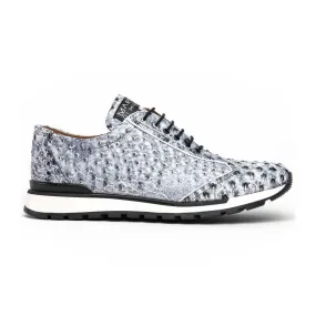 Marco Di Milano Scanno Men's Shoes Newspaper Exotic Ostich Casual Sneakers (MDM1048)