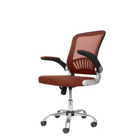 Medium-Back Adjustable Height Mesh Office Chair 8833L Brown