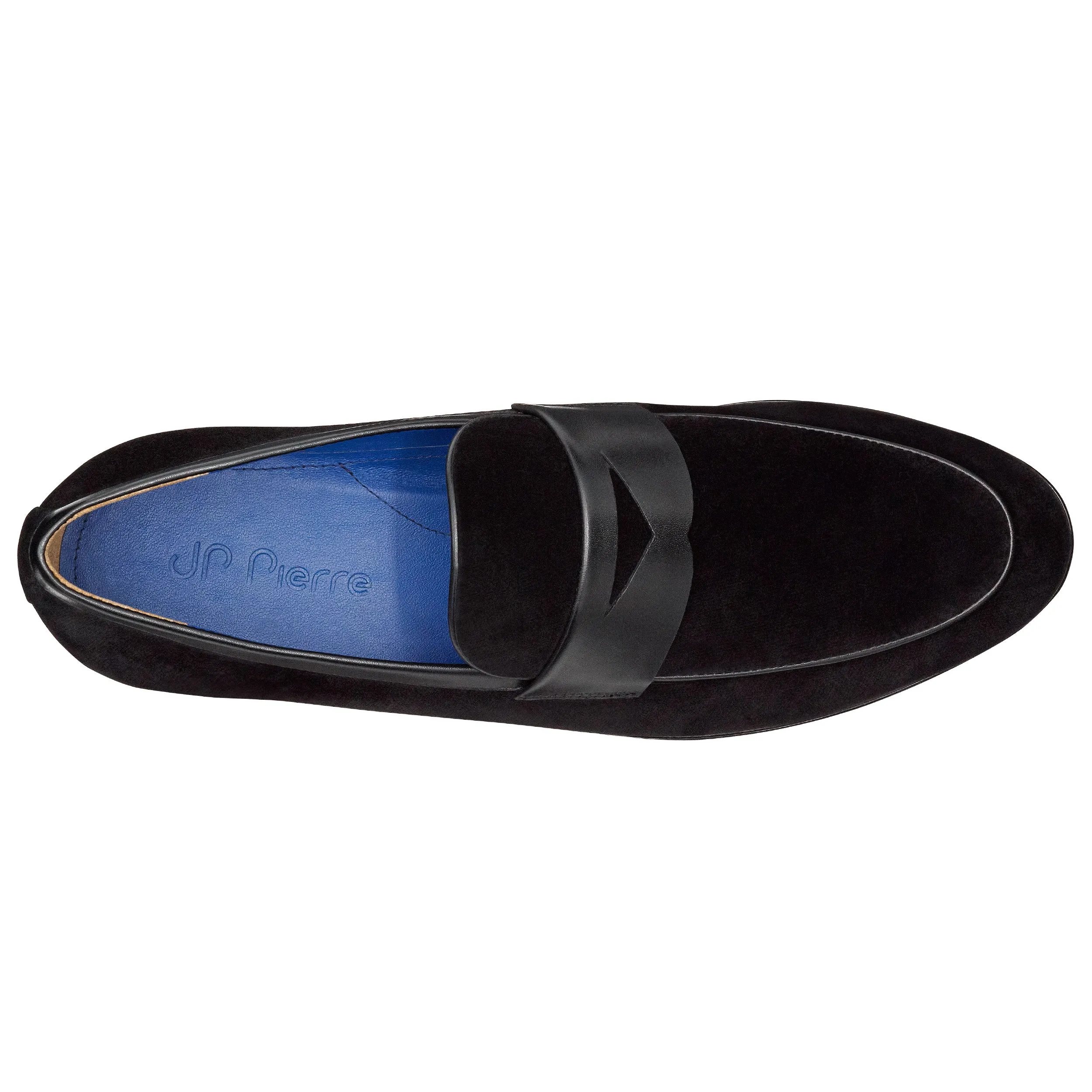 Men´s black velvet tuxedo penny loafer