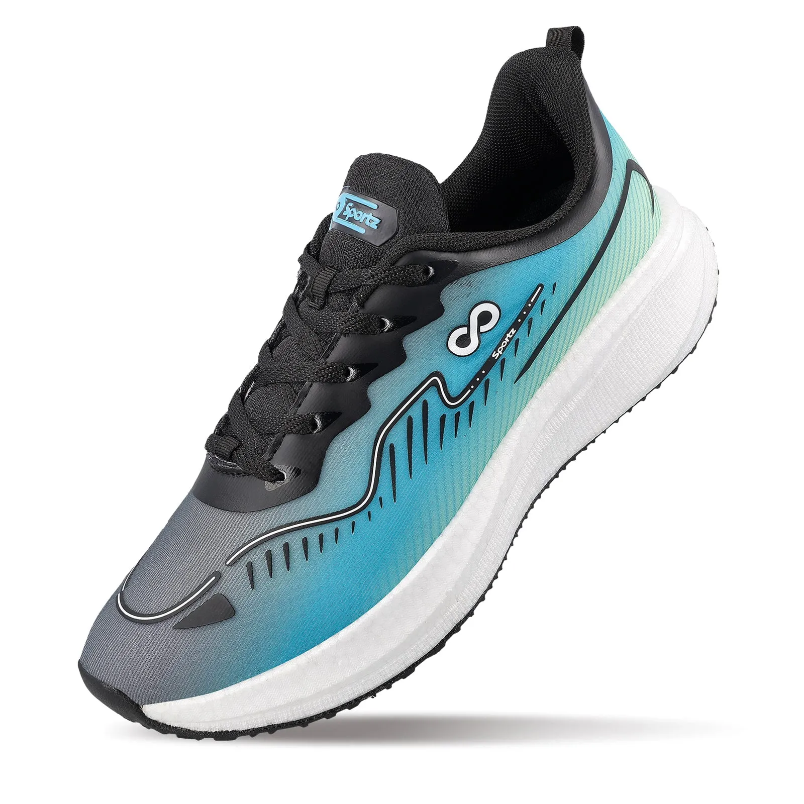 Men's Lace-up Sports Shoe - WS9163 Blue Green