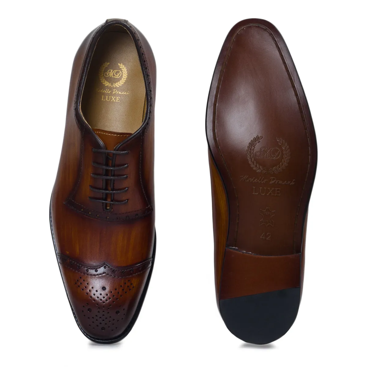 Milano Patina Leather Brogues (Patina Tan - Limited Edition)