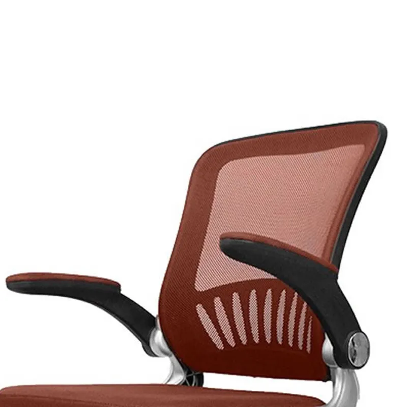 Modern Design Visitor Mesh Office Chairs Without Wheels 8833G Brown