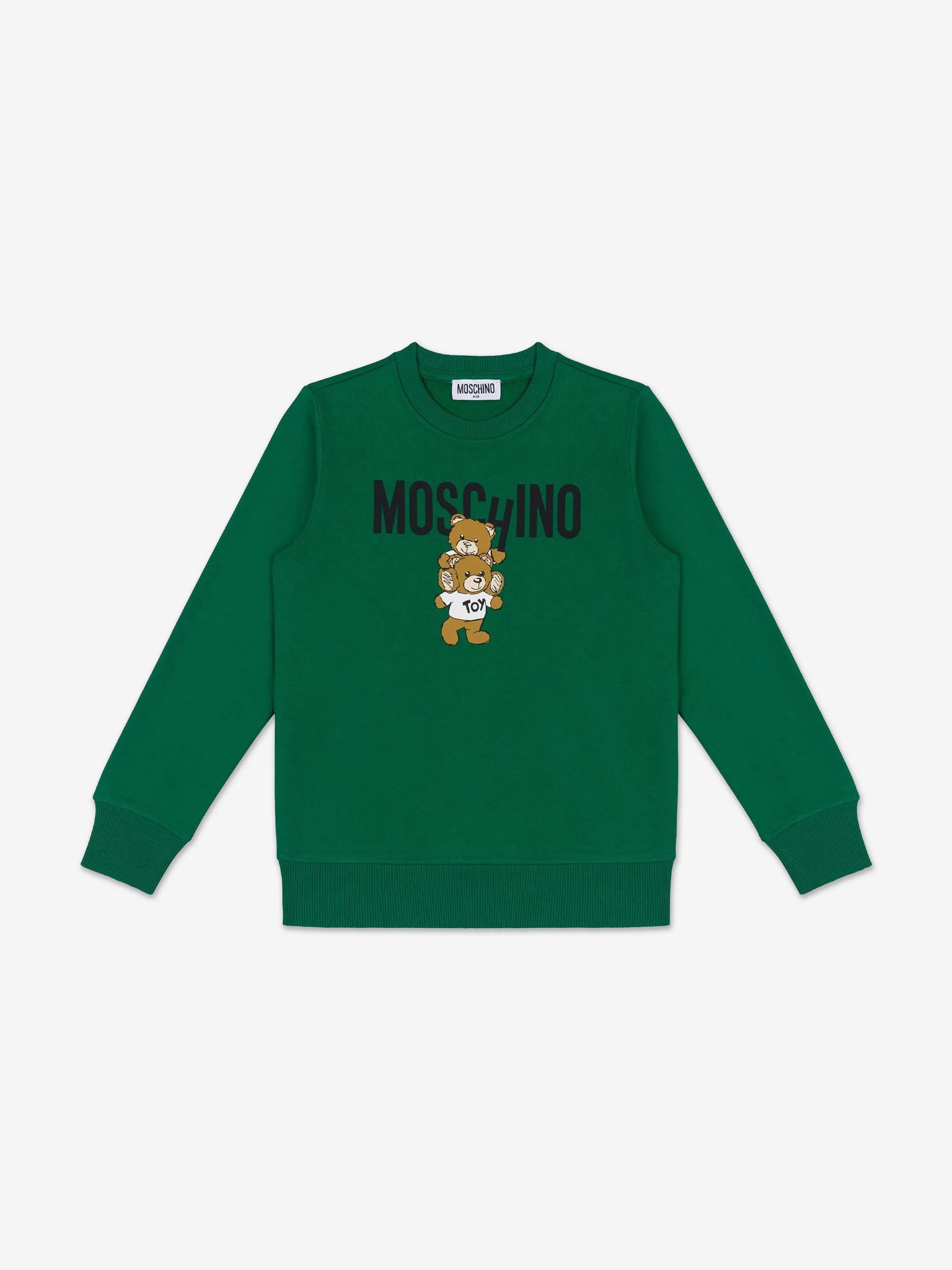 Moschino Kids Bear Logo Sweatshirt in Green