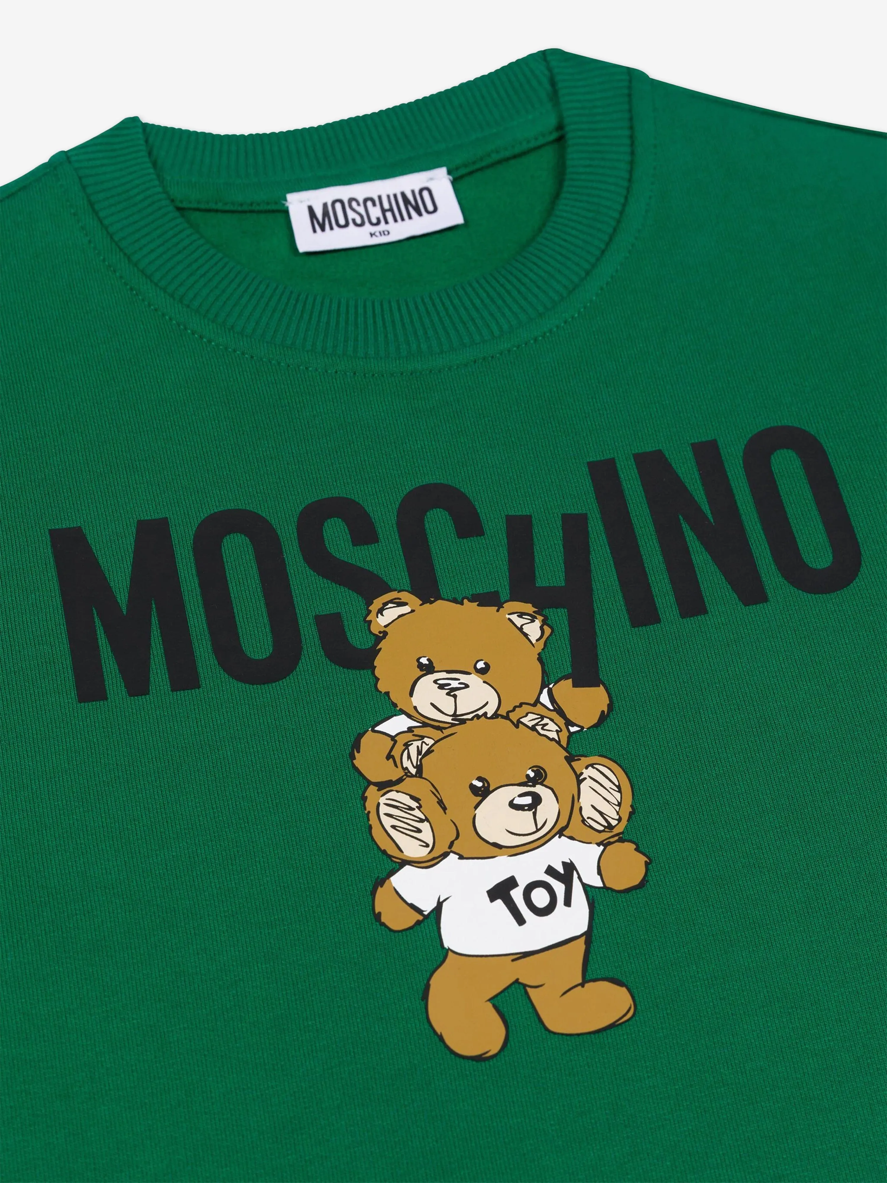 Moschino Kids Bear Logo Sweatshirt in Green