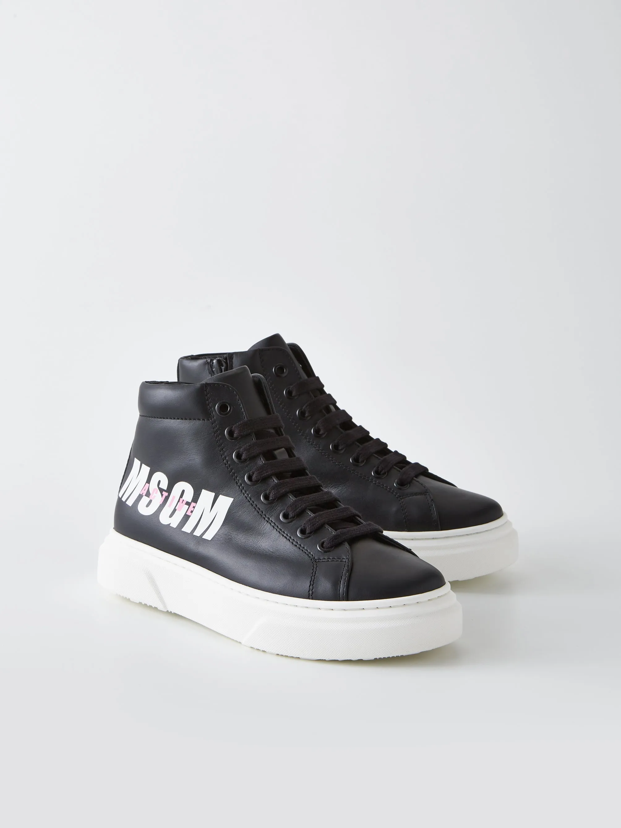 Msgm Junior Black Active High Tops