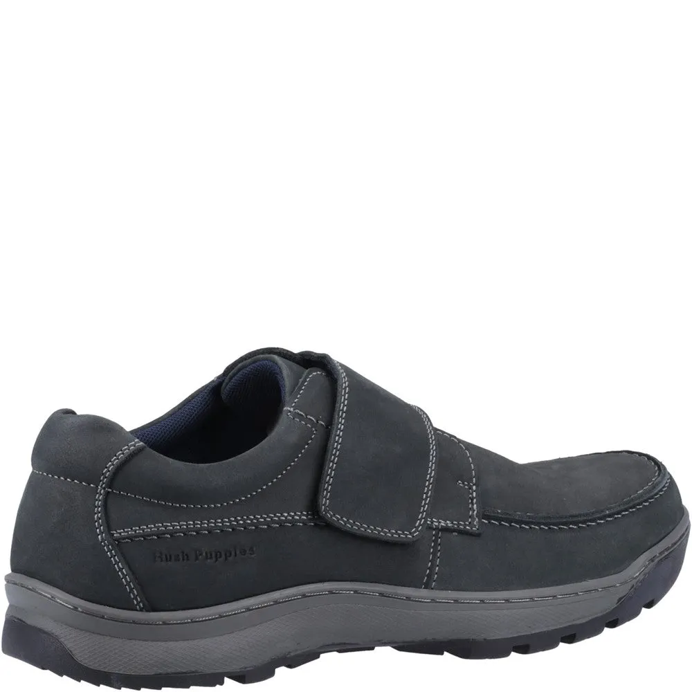 Navy Nubuck Casper Touch Fastening Shoes