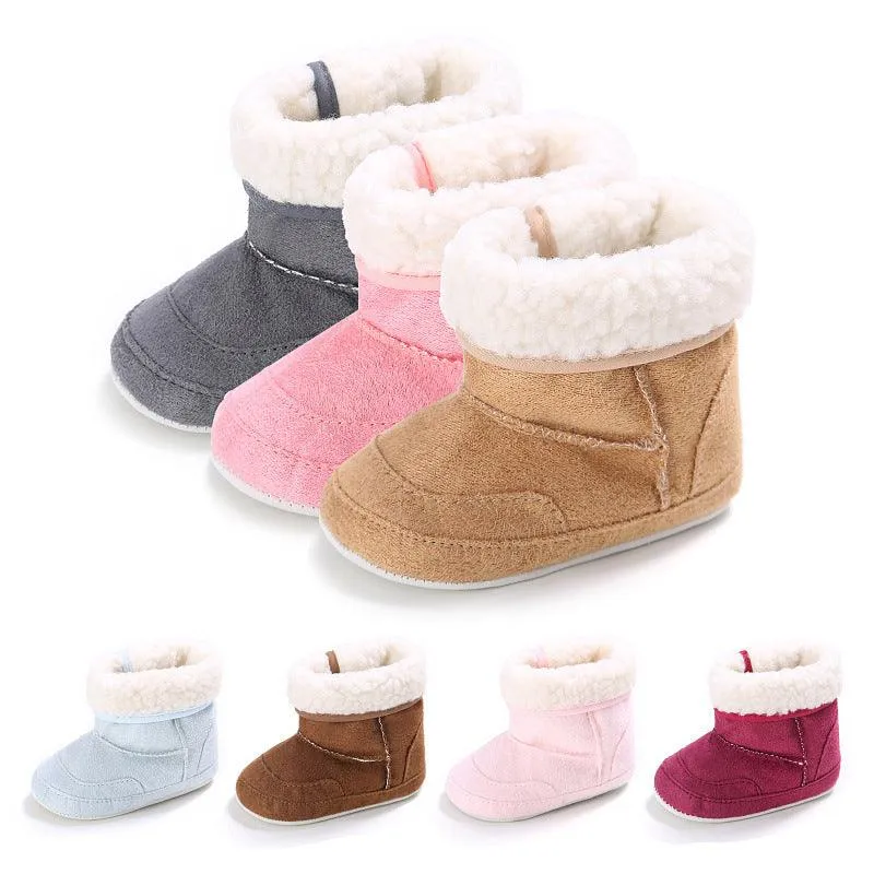 Newborn Baby Girls First Walkers Shoes Infant Toddler Soft Rubber Soled Anti-slip Boots Booties
