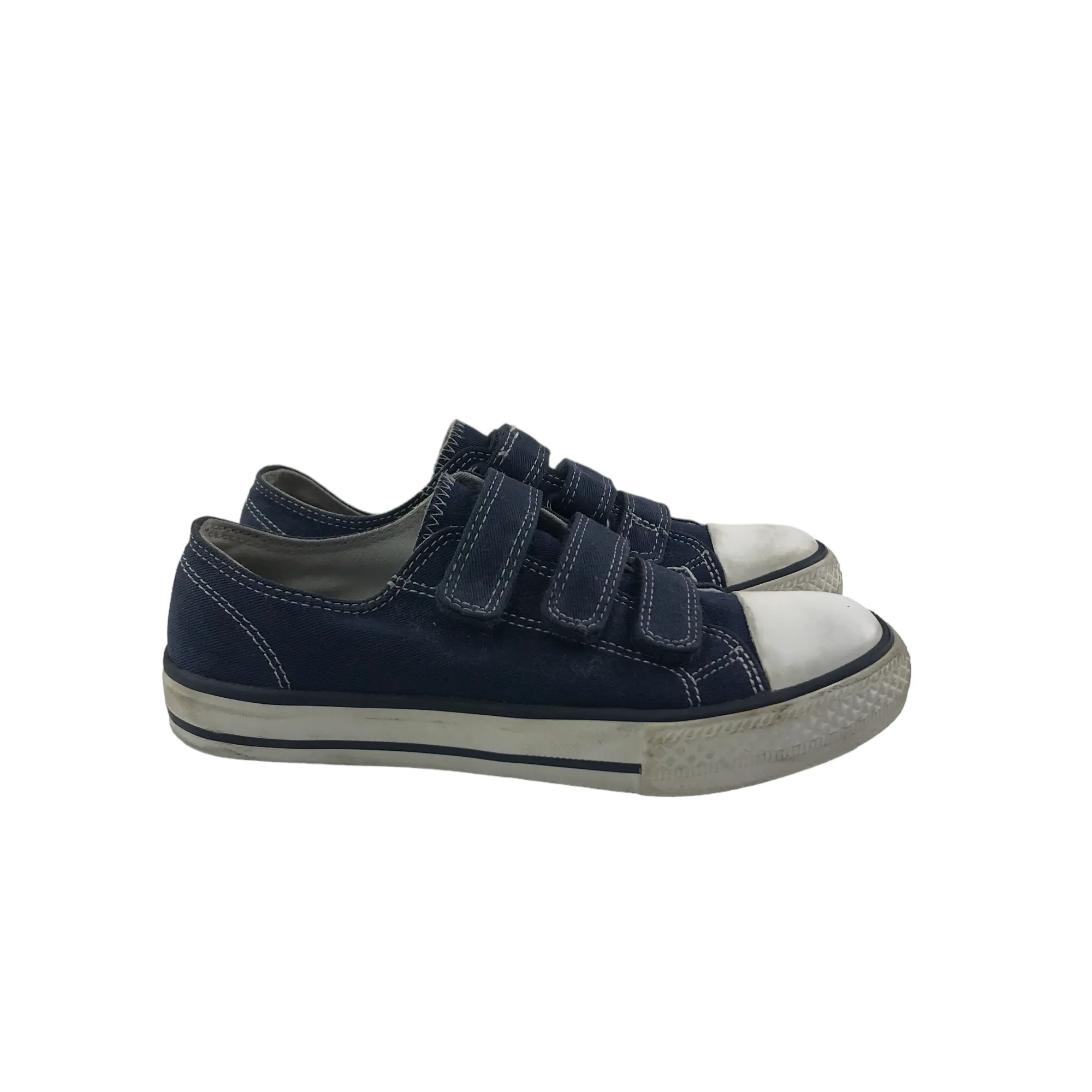 Next Trainers Shoe Size 13 Junior Blue Canvas with Straps