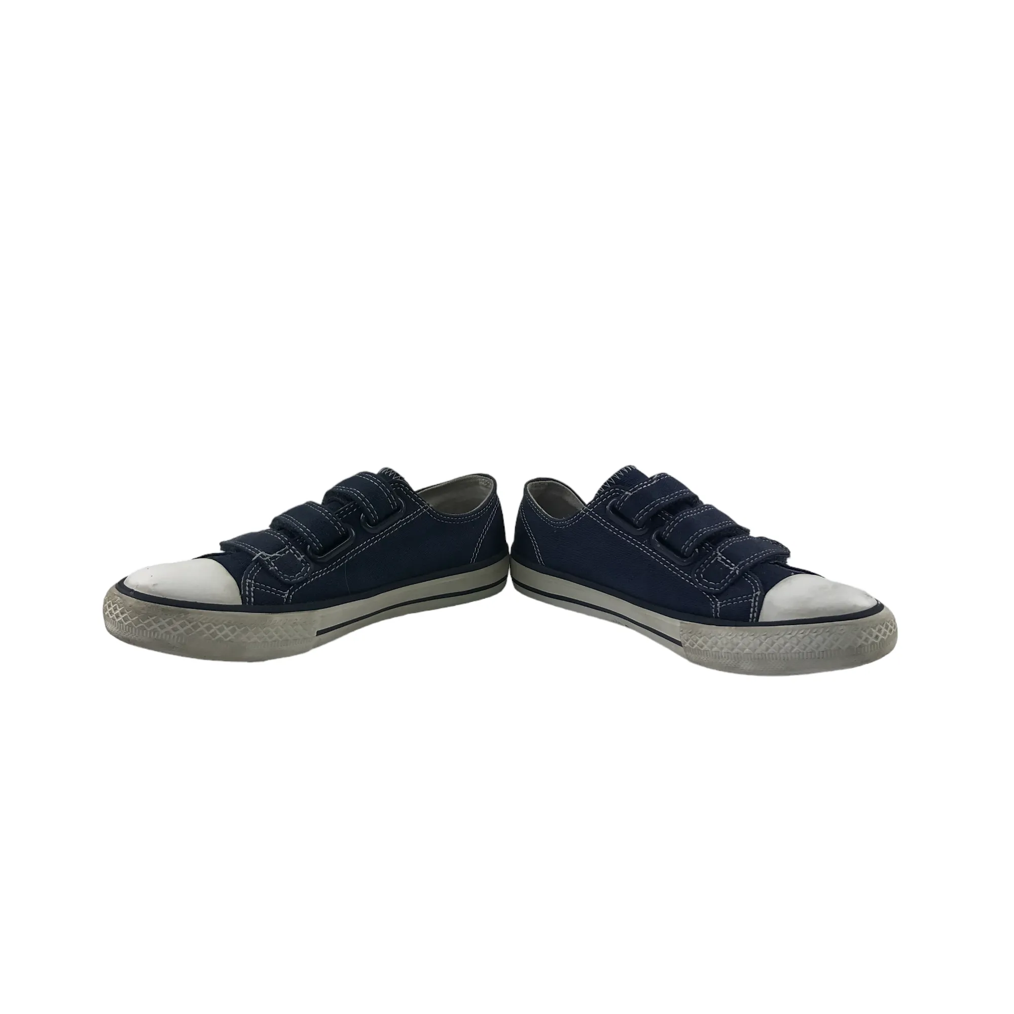 Next Trainers Shoe Size 13 Junior Blue Canvas with Straps