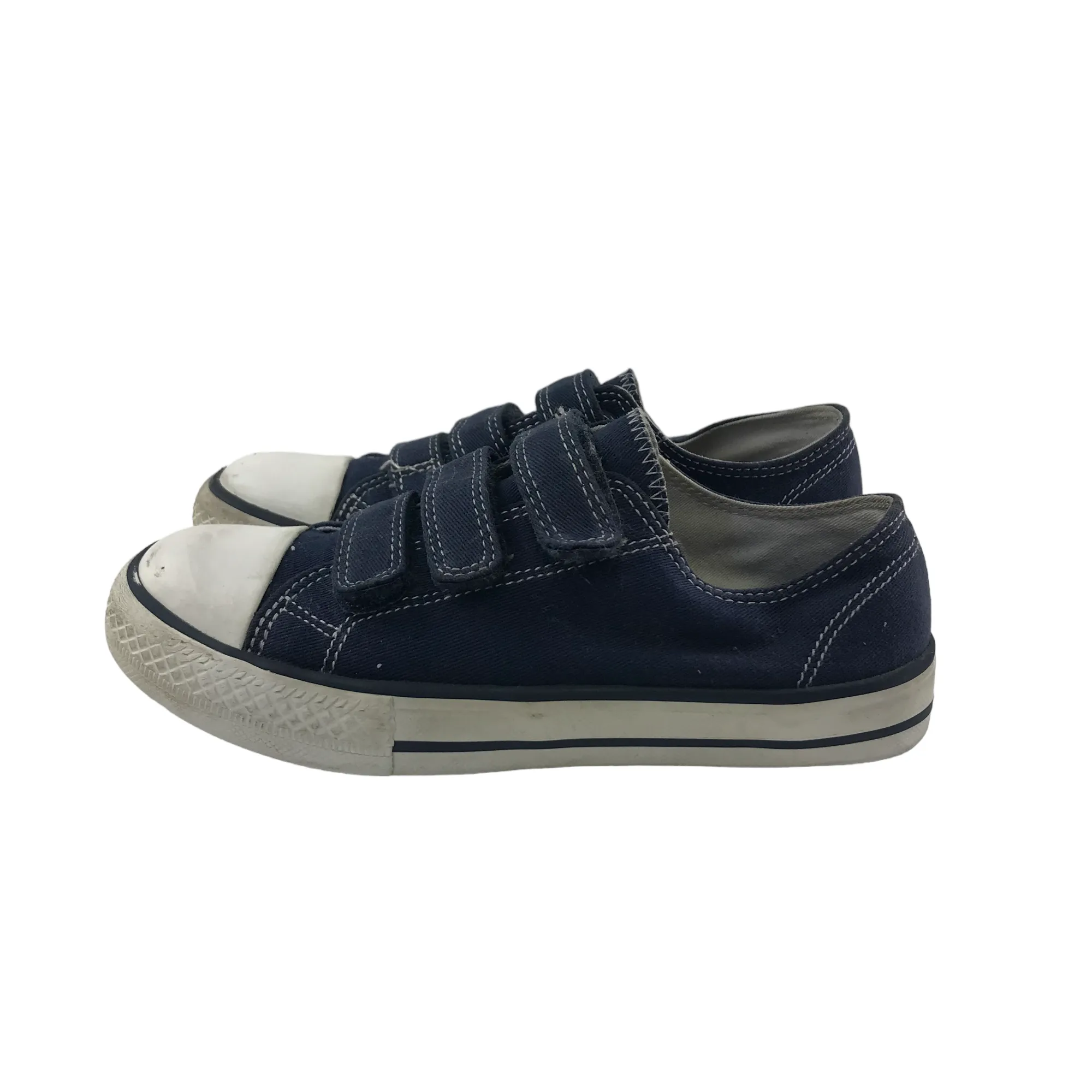 Next Trainers Shoe Size 13 Junior Blue Canvas with Straps
