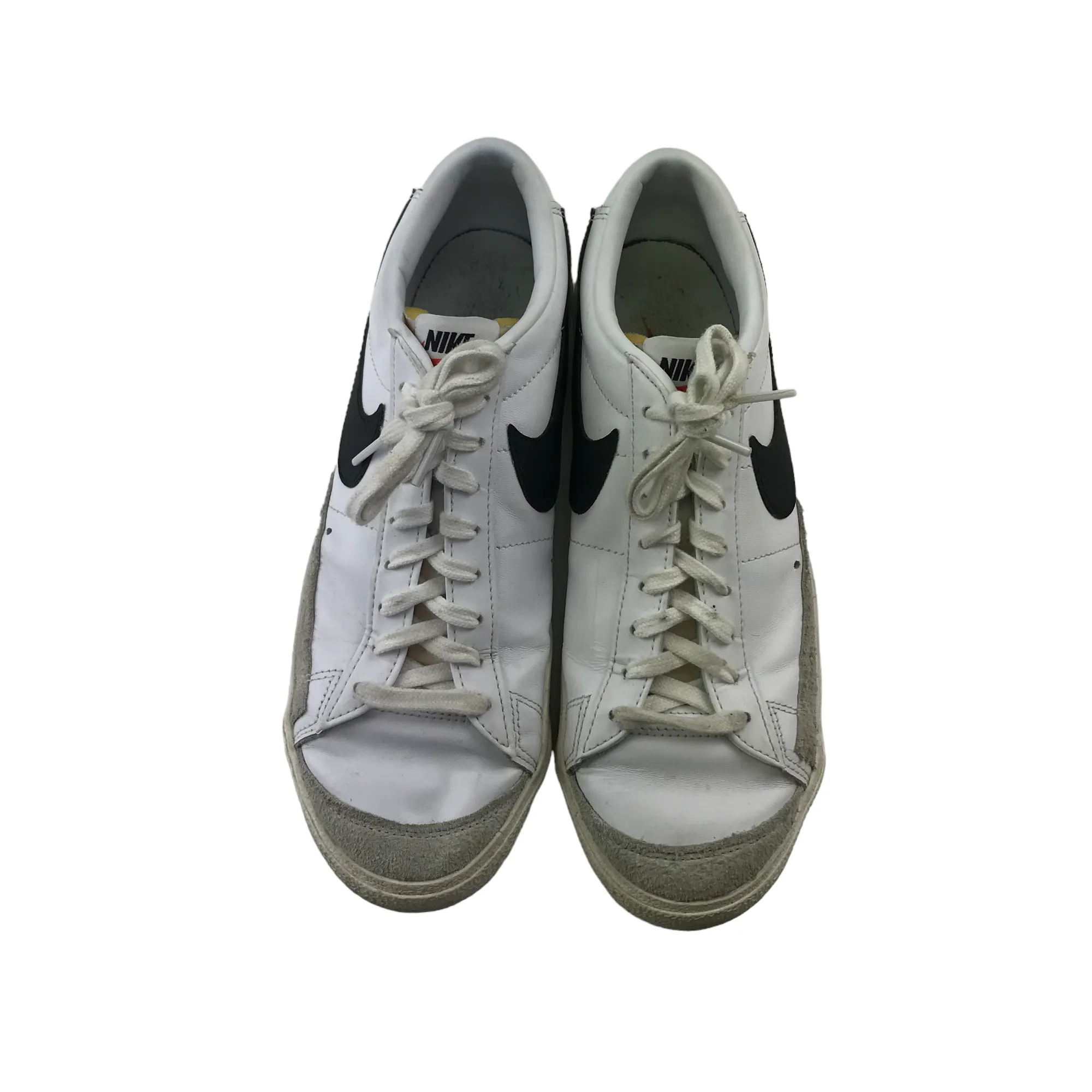 Nike Trainers Shoe Size 9 White Flat Soles with Laces