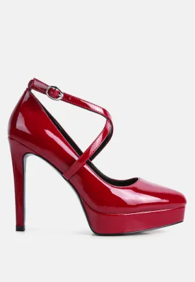 pixie dust high heel cross strapped stiletto sandals