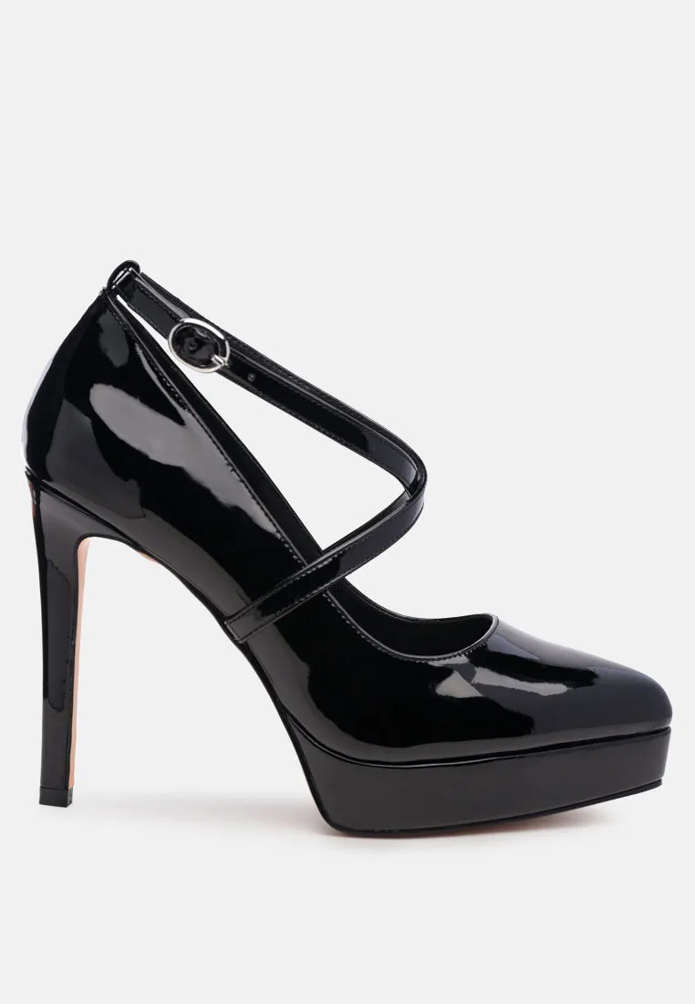pixie dust high heel cross strapped stiletto sandals
