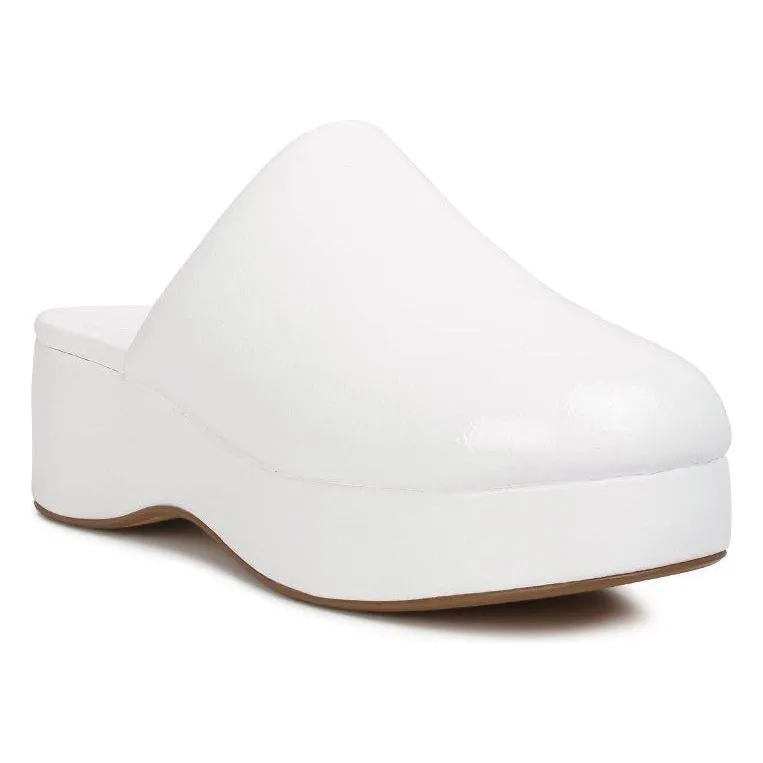 Platform Slip On Mules