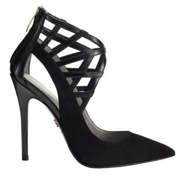 Point Toe Leather Sexy Stiletto Heel Pumps