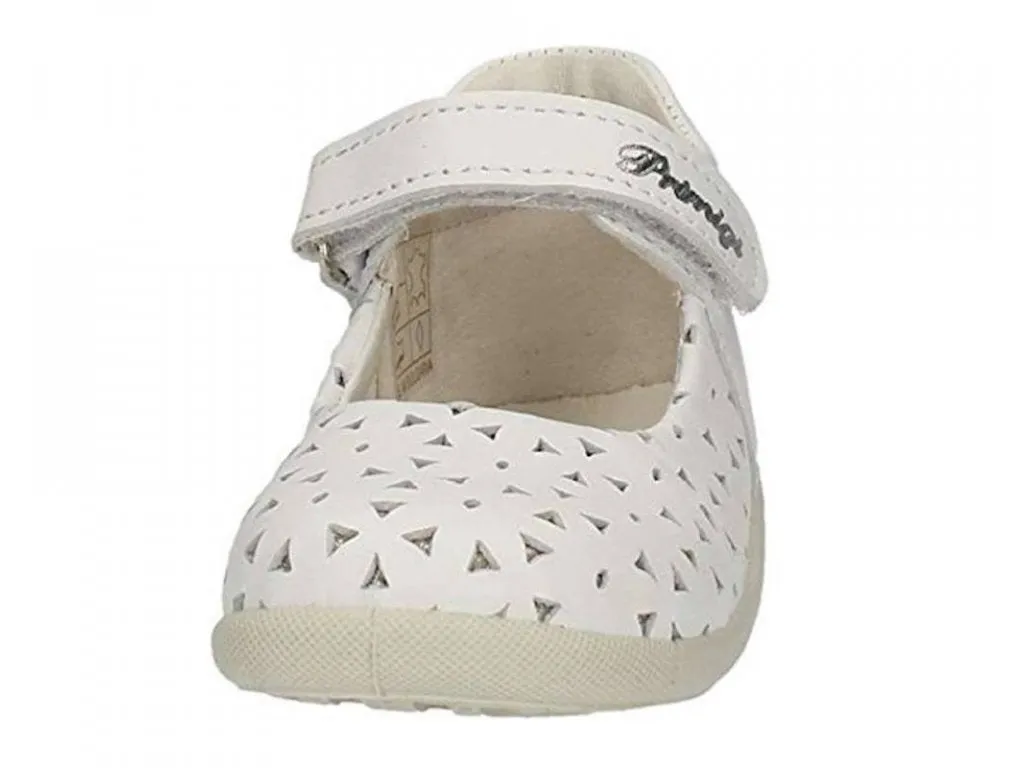 Primigi White Leather Velcro Shoes