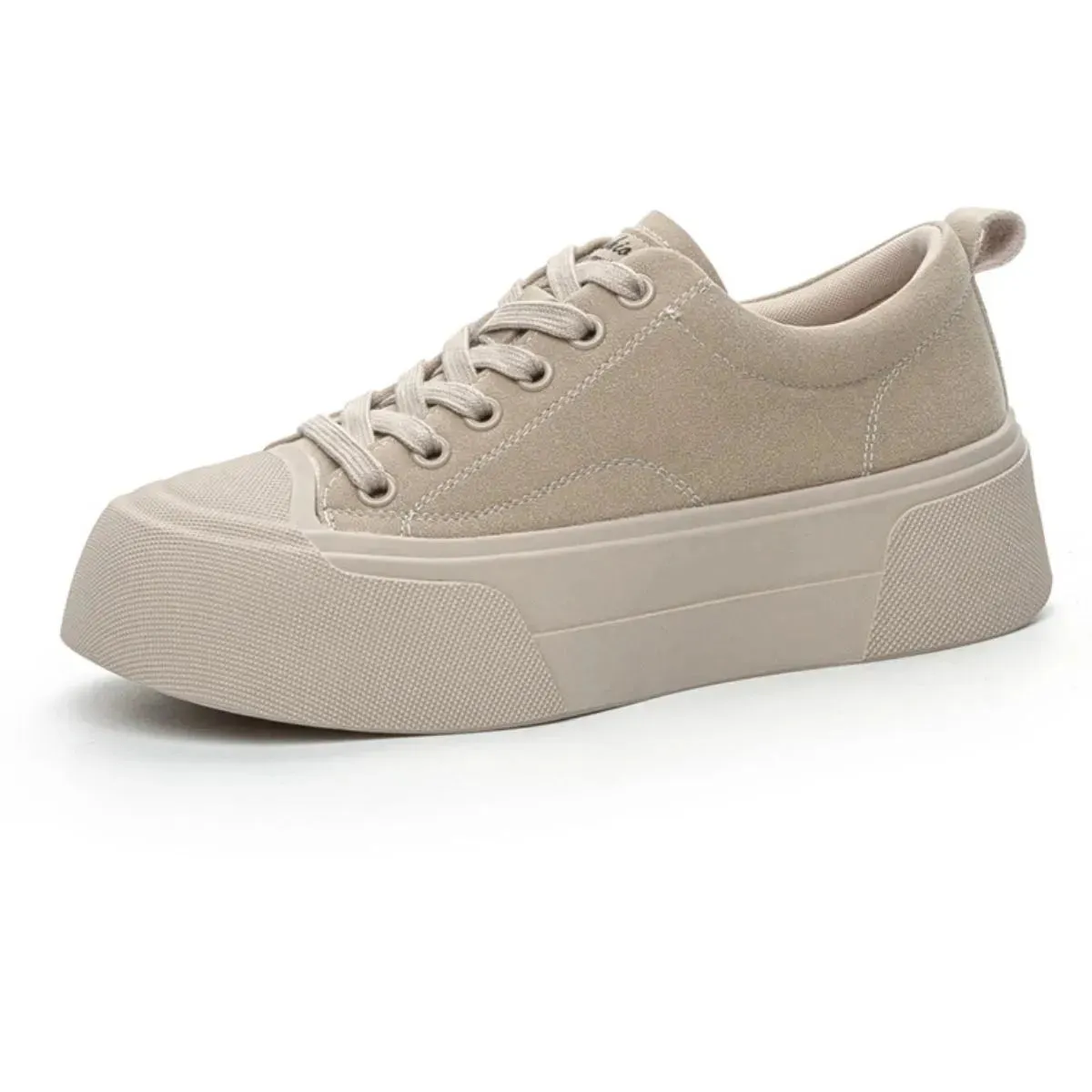 Round Toe Lace Up Platform Sneakers