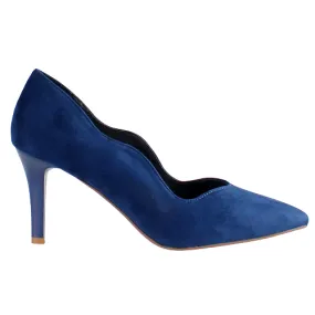 Sorento Dressy Heeled Pumps- Mulroy Woods - Navy Suede
