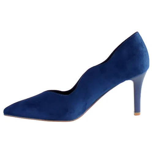 Sorento Dressy Heeled Pumps- Mulroy Woods - Navy Suede