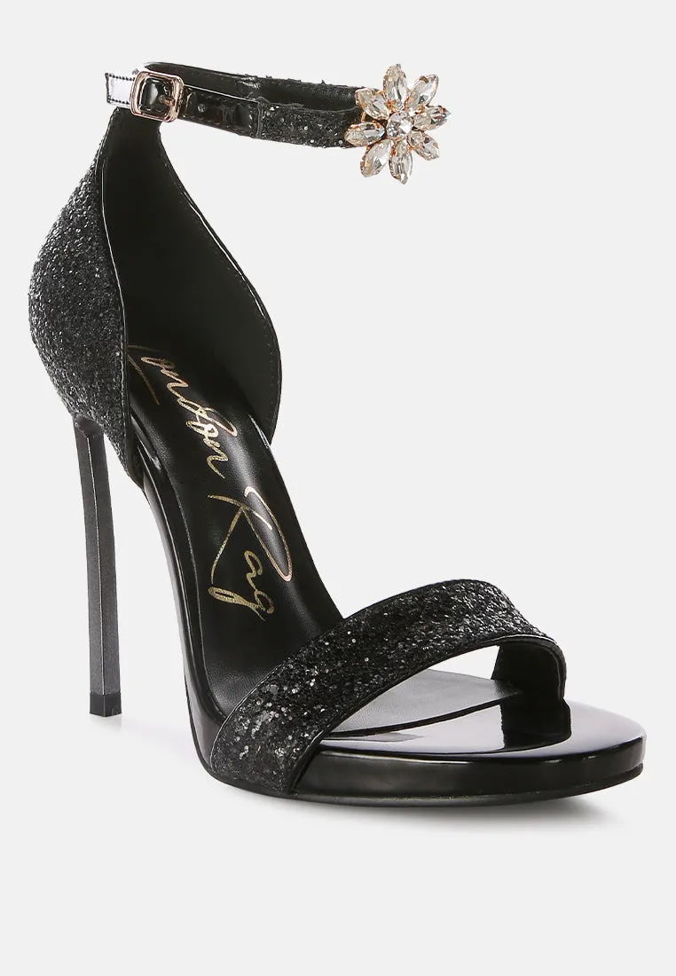 Straight fire high heel glitter stilettos