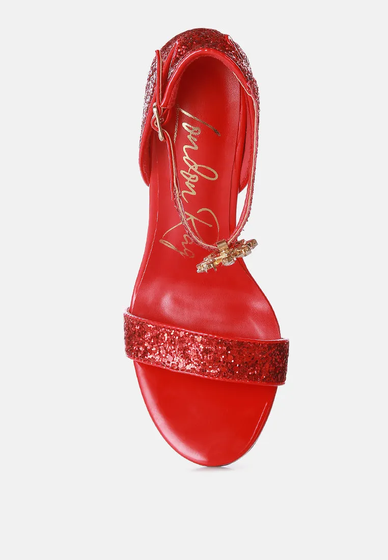 Straight fire high heel glitter stilettos