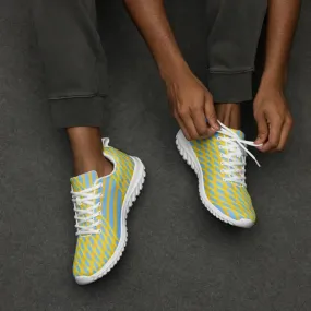 Wild Blue Checkered Athletic Shoes