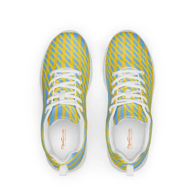 Wild Blue Checkered Athletic Shoes